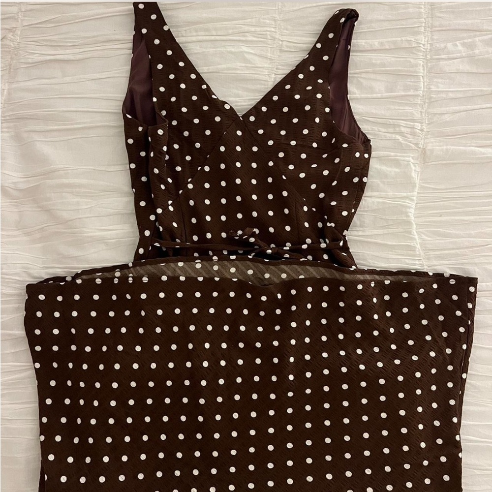 Princess Polly Chocolate Polka Dot Dress